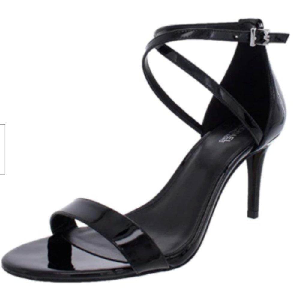 Michael Kors Ava Mid Sandal Black 8.5 M (40F9AVMA1A)